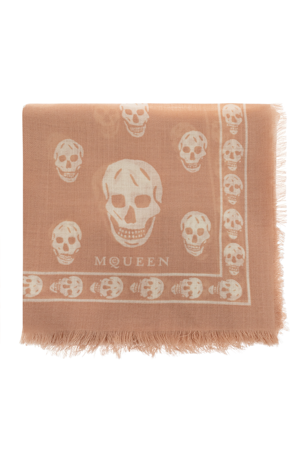 Alexander McQueen Wool scarf with raw edges | Women's | Vitkac